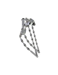 16 Lowrider Bent Flat Twisted Spring Fork 1 Inch Chrome.